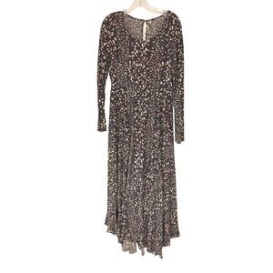 Free People First Kiss Maxi Dress Long Sleeve Whimsical Dainty Boho Medium